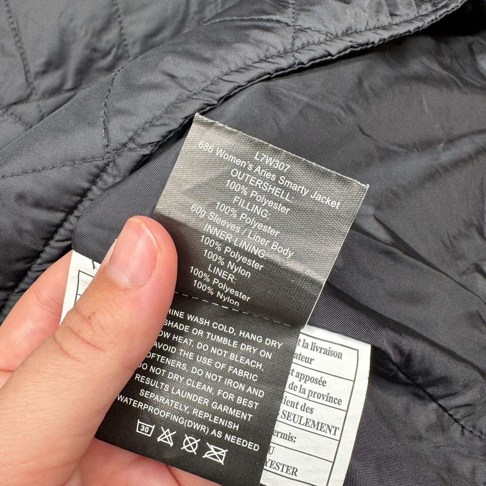 686 Snowboard Jacket Womens Small S Black Quilted Ski Winter - Picture 7 of 9